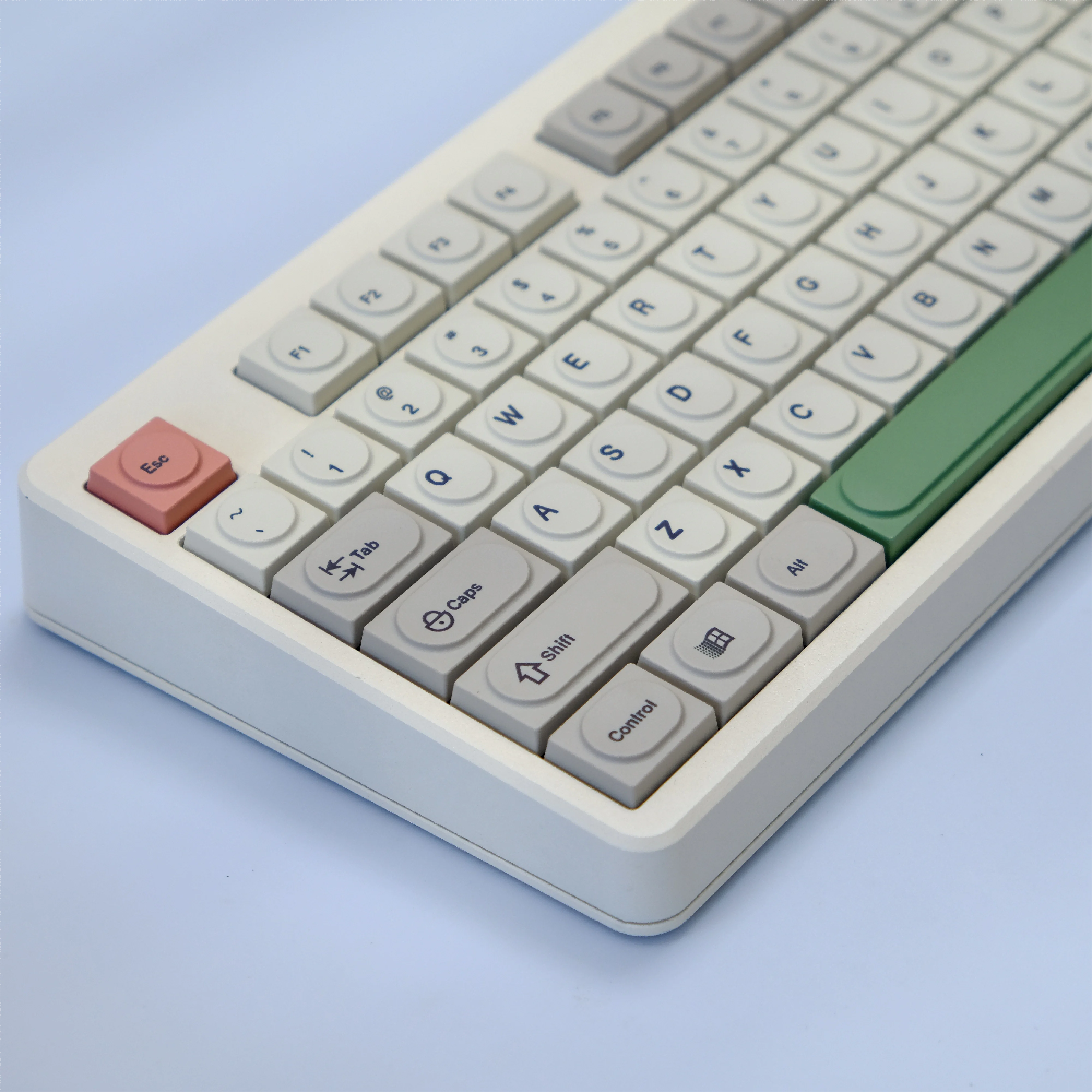 

1 Set Building Block Toy Retro Style Keycaps GMK 9009 Low Profile Keycap Round Dot Reuters Style Key Caps For 61 64 68 75 84 96