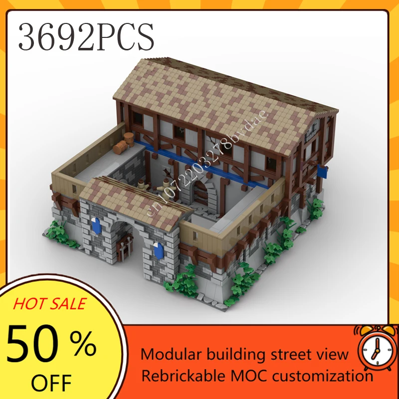 Age of Empires Barrack Archery Range Mining Camp Lumber Camp Town Center Modular MOC Creative street view Blocks DIY Toys Gifts