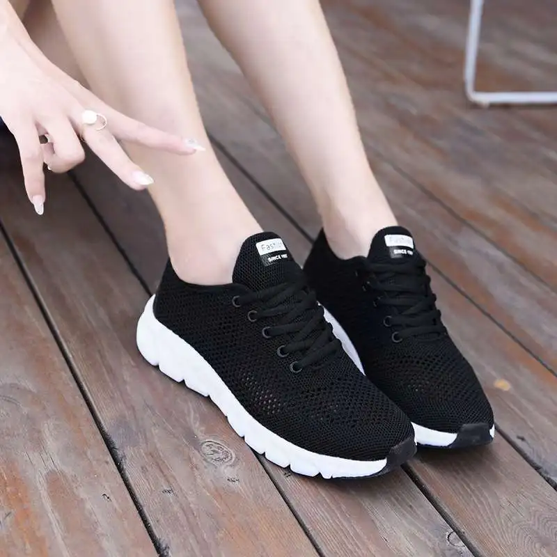 Mesh Women Sneakers Breathable Flat Shoes Women Lightweight Sports Shoes Non-slip Running Footwear Zapatillas Mujer Casual