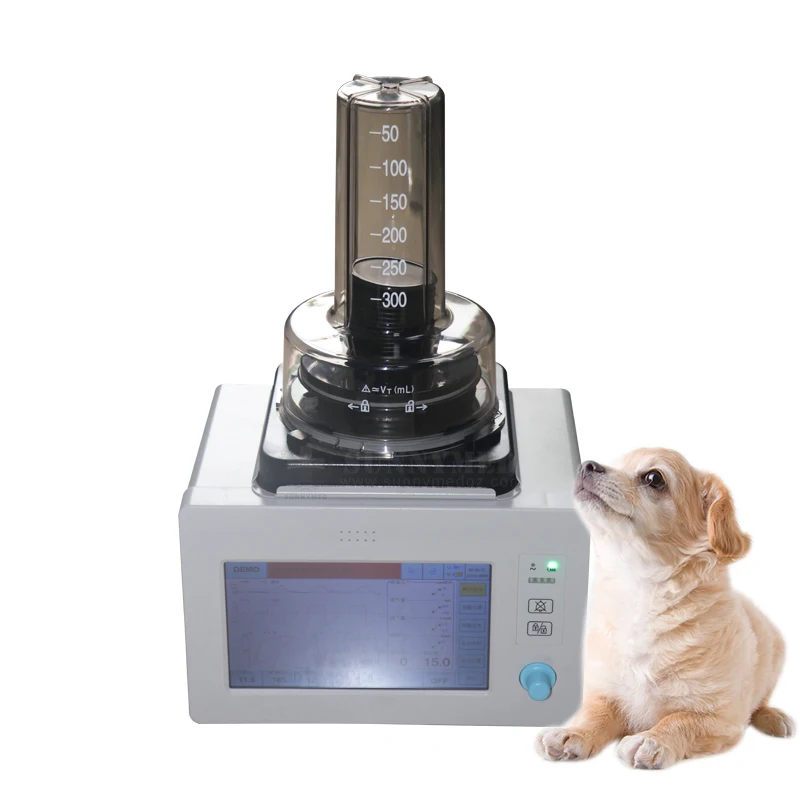 

High Quality SY-W006-3_vet Pets Hospital Mobile Veterinary Ventilator Dual Bellow Portable Vet Ventilator