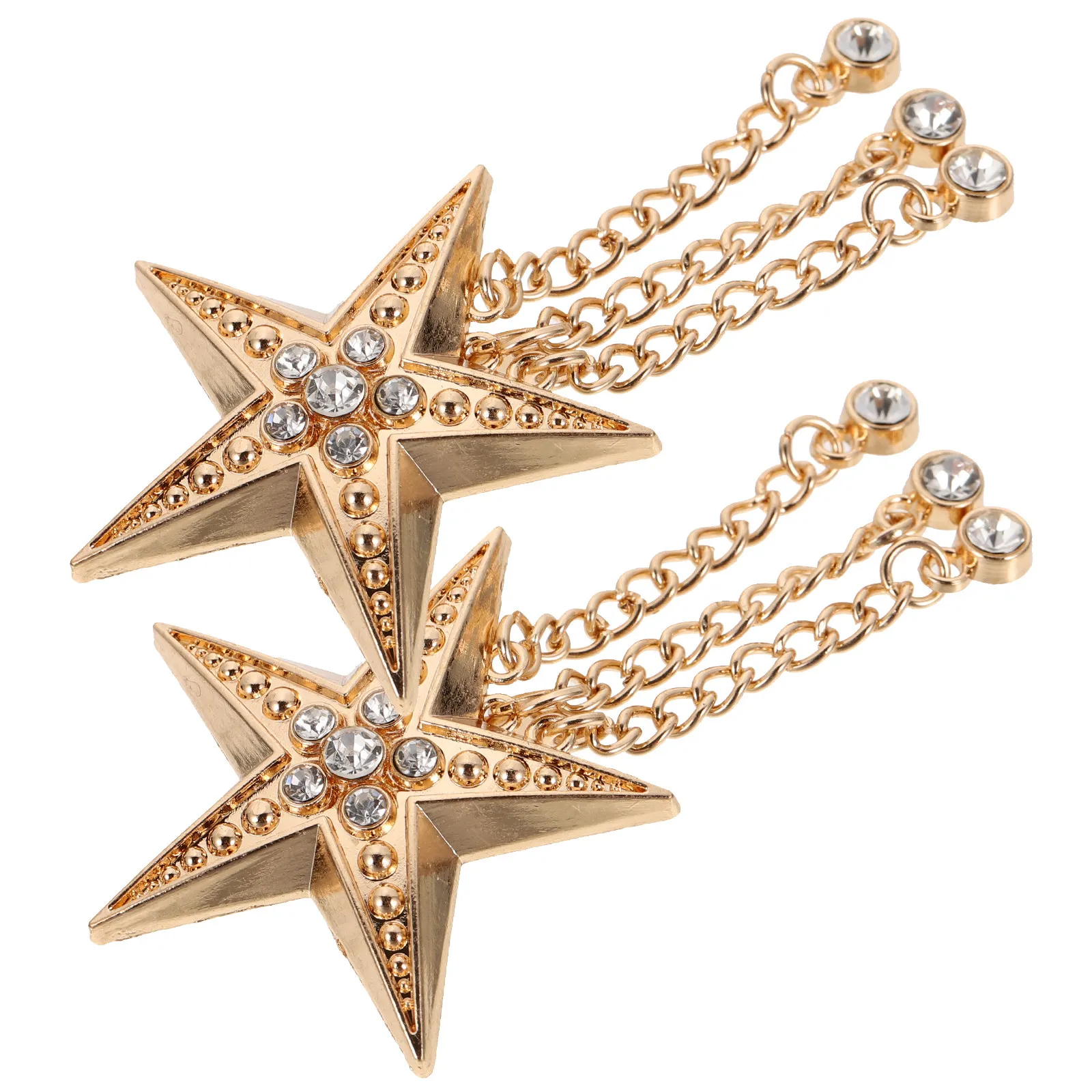 2Pcs Exquisite Rhinestone Tassel Ornament Alloy Shoe Charm Decor for Boots Sneakers Bags Clothes Party Gift Women Men Teens