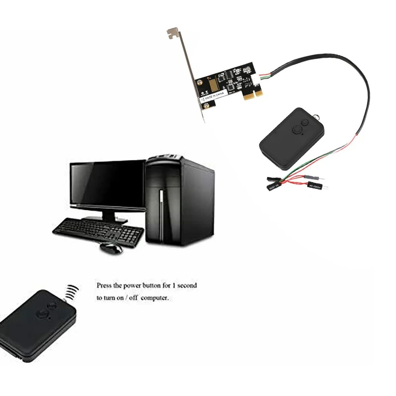 Wireless Remote Control Computer Desktop Switch Internet Cafe Family Computer Desktop Chassis Switch For PC