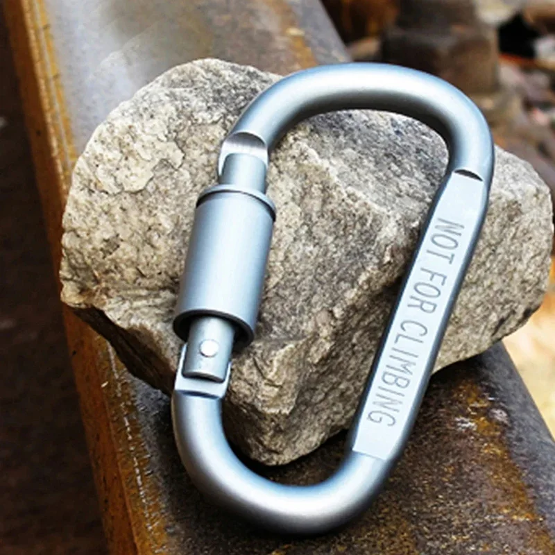 6 stücke Karabiner Set Für Schlüssel Camping Überleben EDC Schlüsselbund Clip Legierung Aluminium Taktische Karabiner Haken Karabiner D-ring Snap Clip