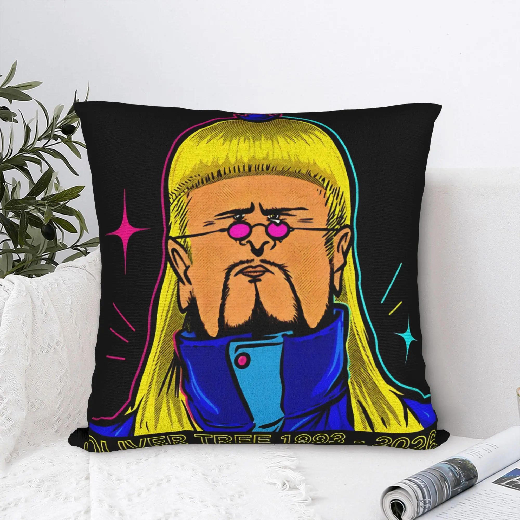 Oliver Tree Rest In Peace 1993 to 2026 Memorial  In Loving Memory Pillow Cover Design Cushion Cover Vintage Pillow Case