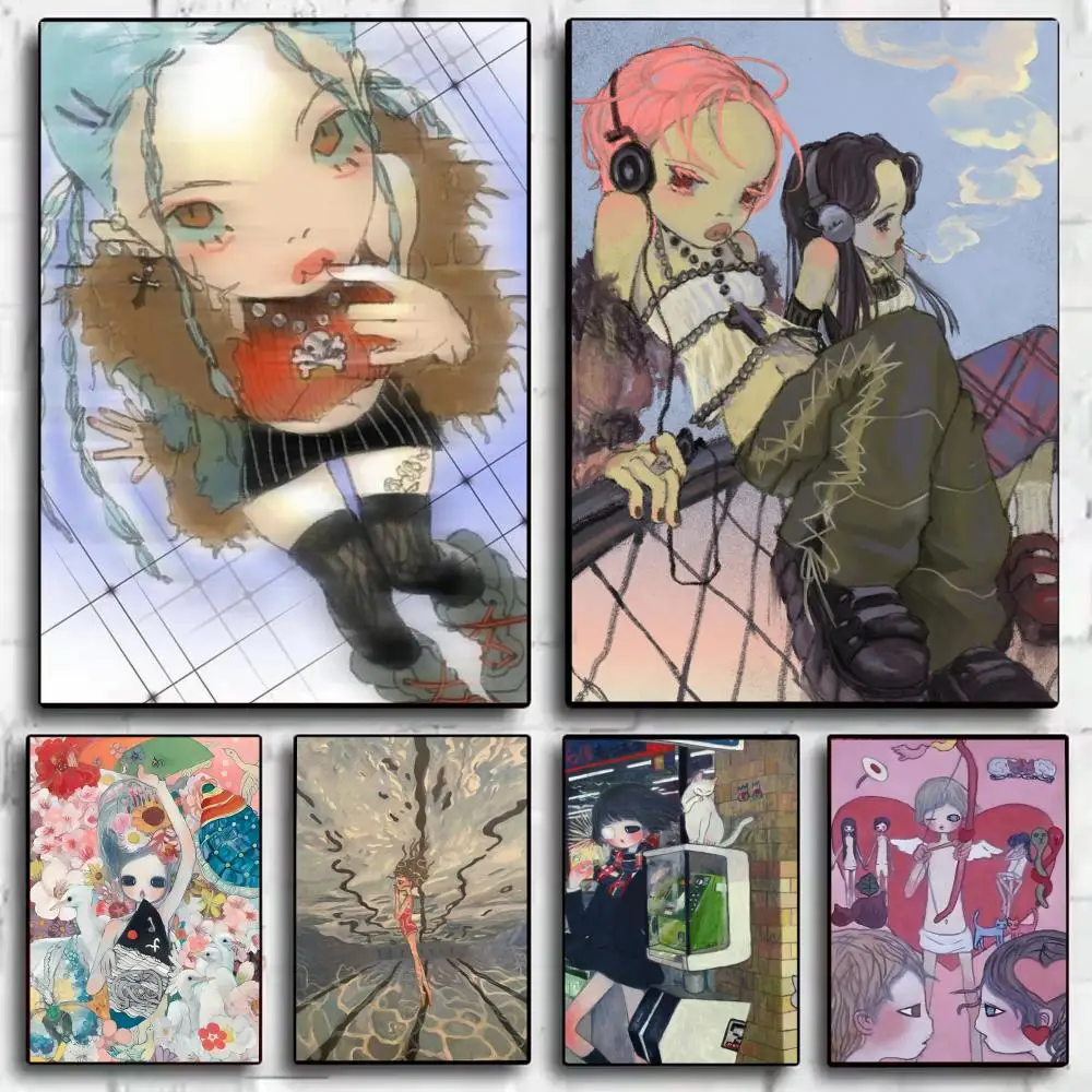 Póster de Aya T-Takano, pegatinas de pared autoadhesivas en HD, pintura mural, calcomanías para dormitorio y sala de estar, regalo de decoración del hogar
