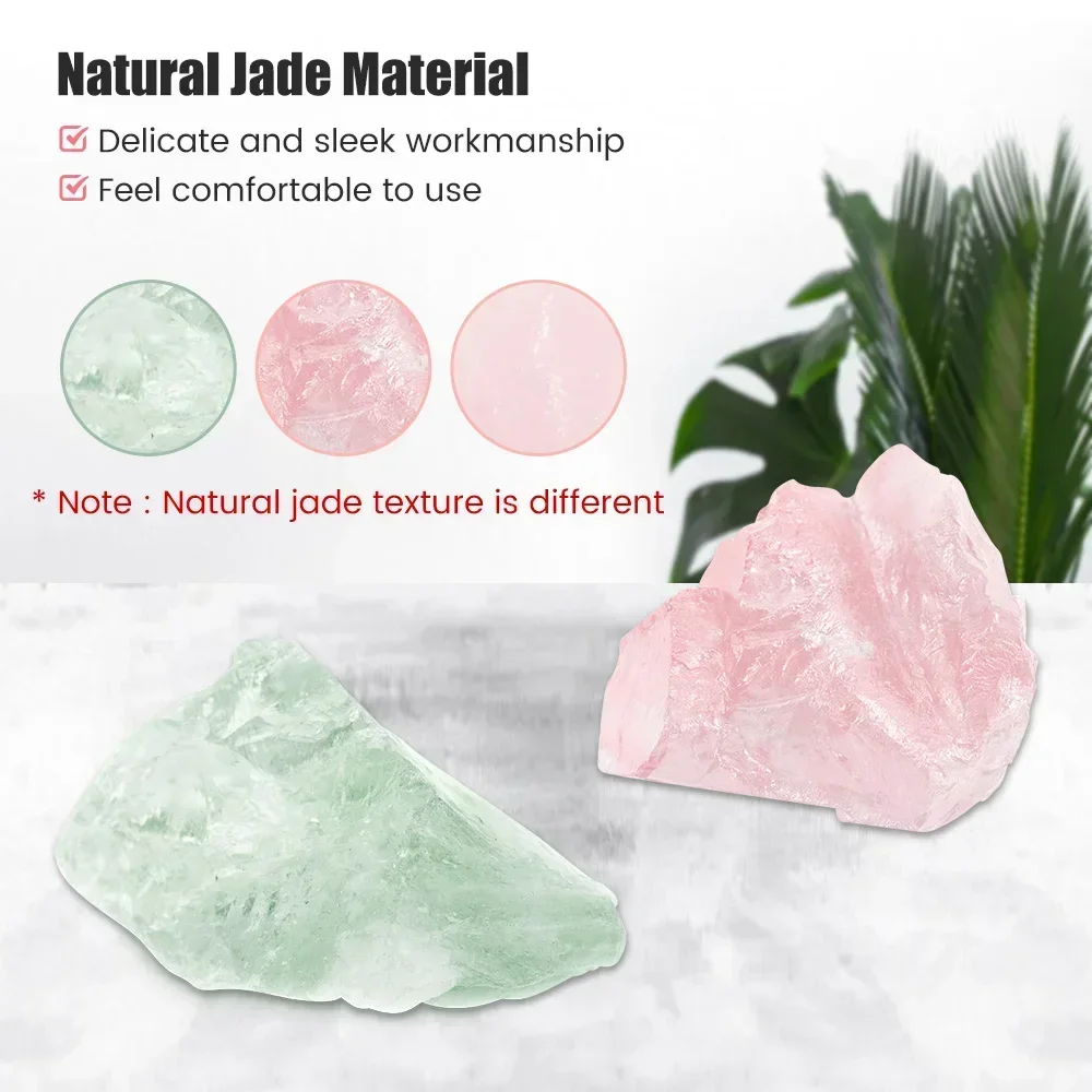 Planche de Massage Gua Sha en pierre de Jade naturelle, plaque Guasha en Quartz Rose, masseur de visage en Jade, grattoirs, outils pour le visage, le cou, le dos et le corps