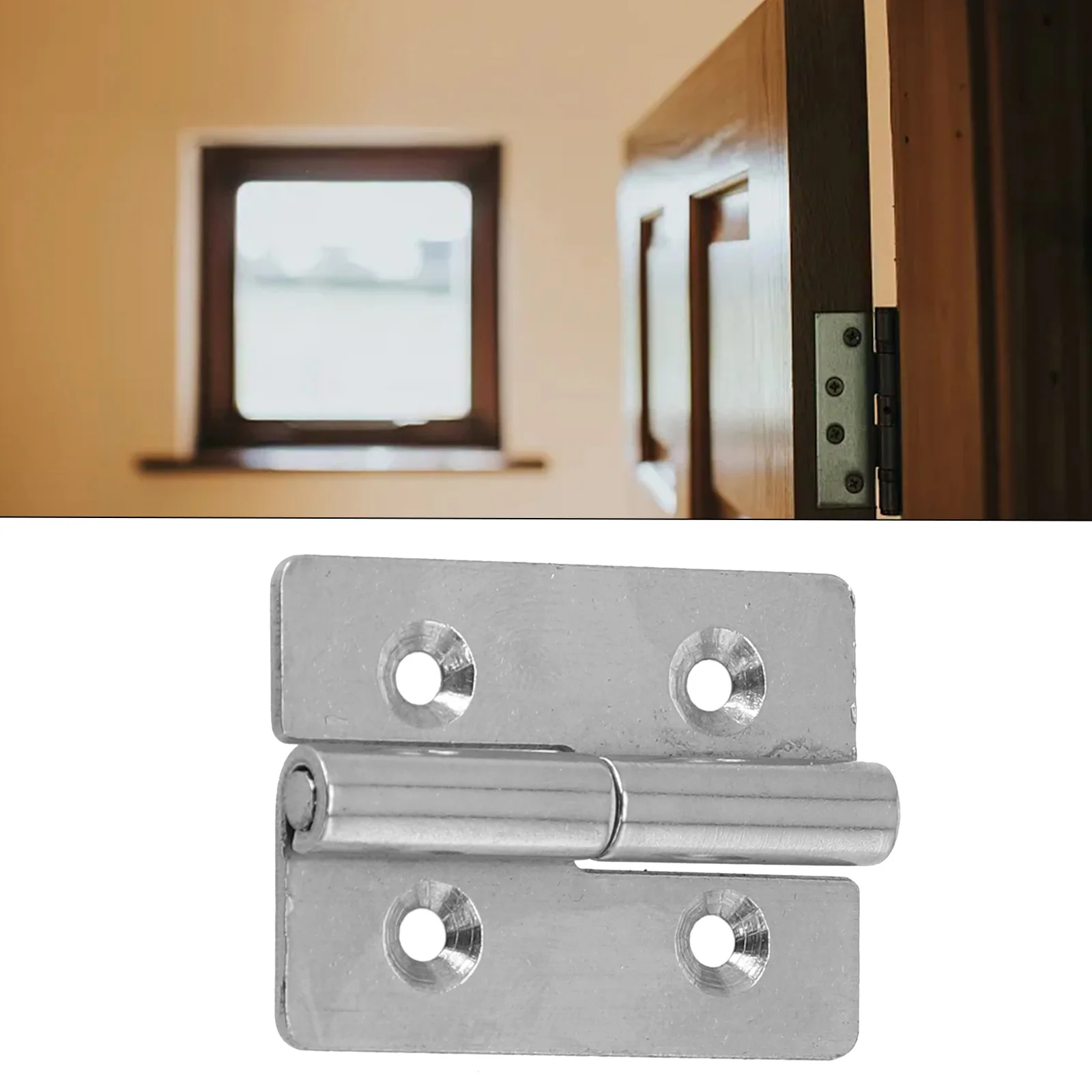 Bisagra extraíble de 1 pieza, junta deslizante, bisagra de puerta con bandera de elevación, conector de puerta de acero inoxidable, bisagra plana izquierda y derecha para muebles