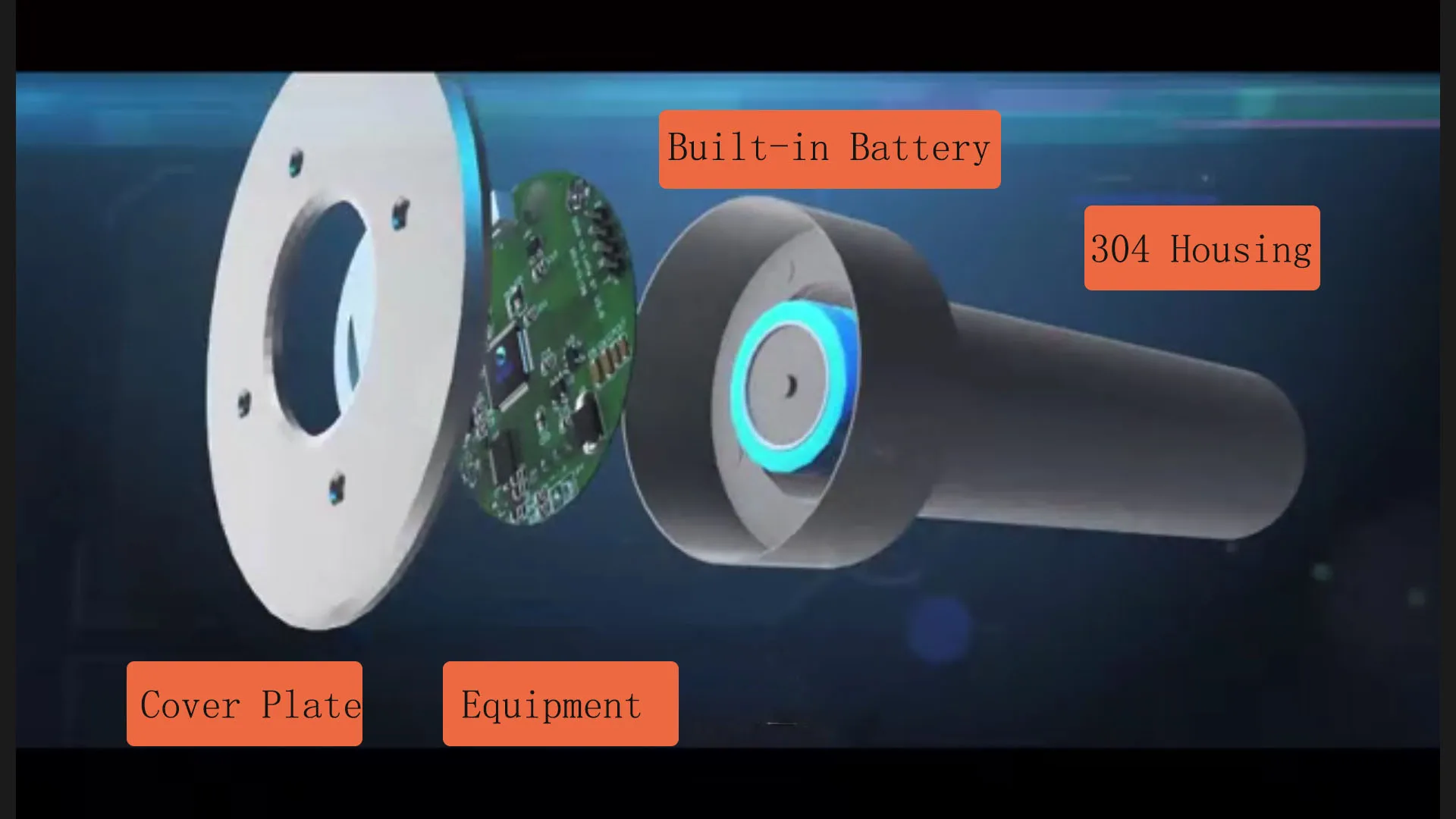 BOY-WR03-LR Terminale di telemetria Lora in acciaio inossidabile Trasmissione remota Area superficiale dello strumento di monitoraggio del livello dell'acqua urbano