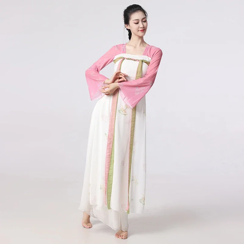 Chinese Folk Dance Elegante Klassische Tanz Kostüm Weiblichen Modernen Tanz Anzug Praxis Kostüme Nationalen Hanfu Kleidung DanceWear