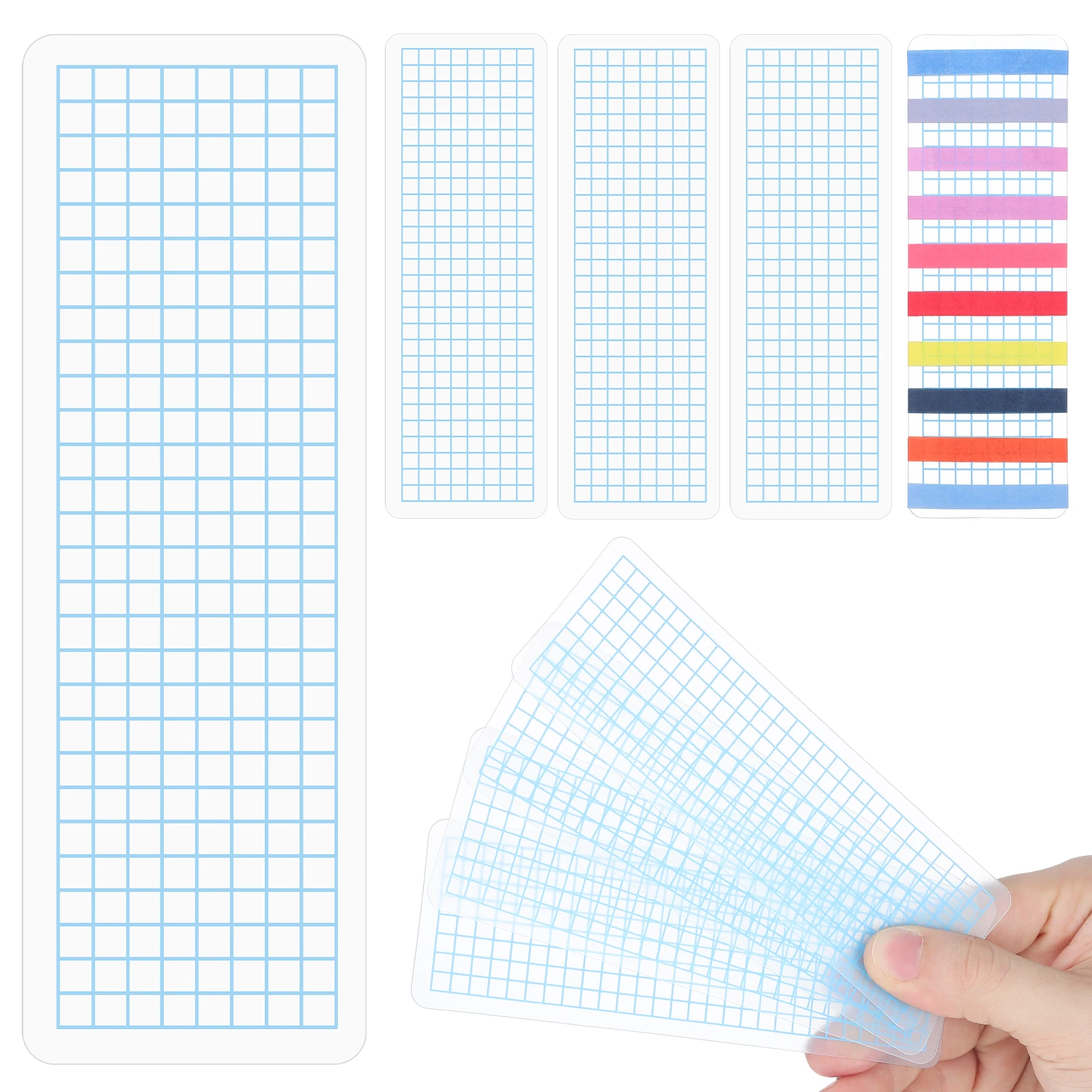 40/45 Stück Klebebandspender, Plastik-Washi-Karten, Büro-Musterbretter, Aufbewahrungs-Unterverpackungsbretter für Tagebuch, DIY-Bastelarbeiten, Scrapbook – Detail 4
