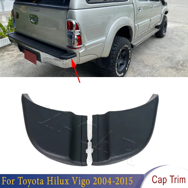 Para Toyota Hilux Vigo 2004 2005 2006 2007 2008 2009-2015 placa final del parachoques trasero tapa de esquina cubierta embellecedora 52163-0K010 52164-0K010
