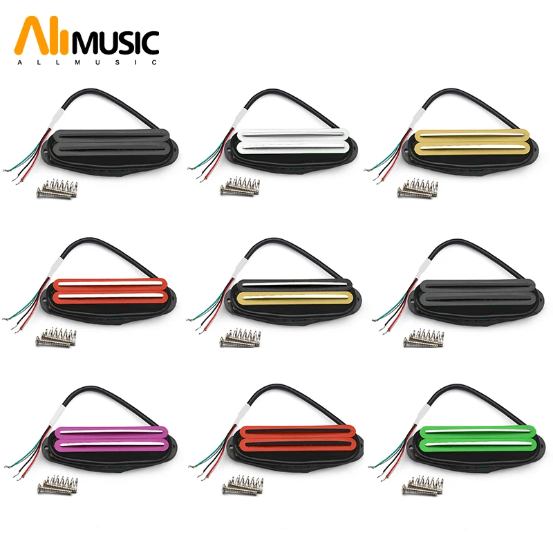 Multi Color Alnico 2 Twin Hot Rail Mini Humbucker ST Single Coil Pickup 9K 4 Conducts Output Coil Splitting Alnico II Pickup