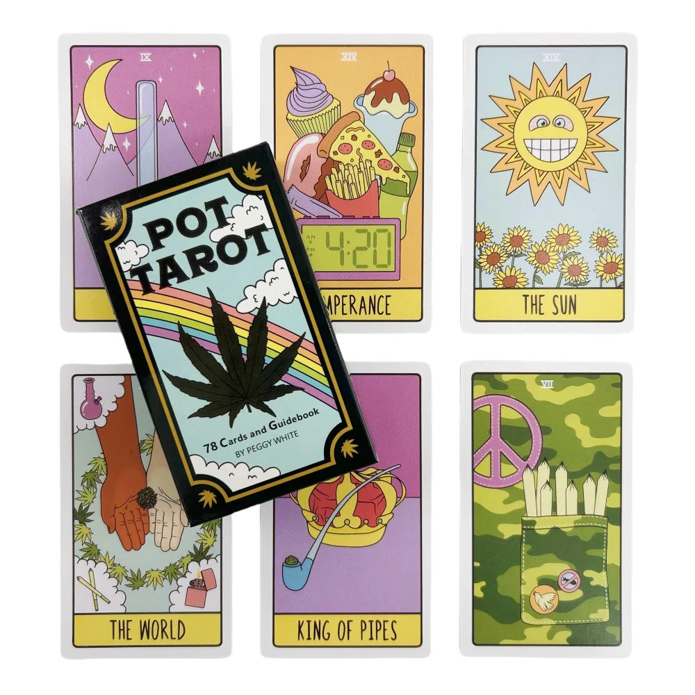 

Горшок Таро, 78 шт., колода для карт, дорожная версия, карманный размер, ведьмин, для начинающих, обучающие карты Таро, настольная игра