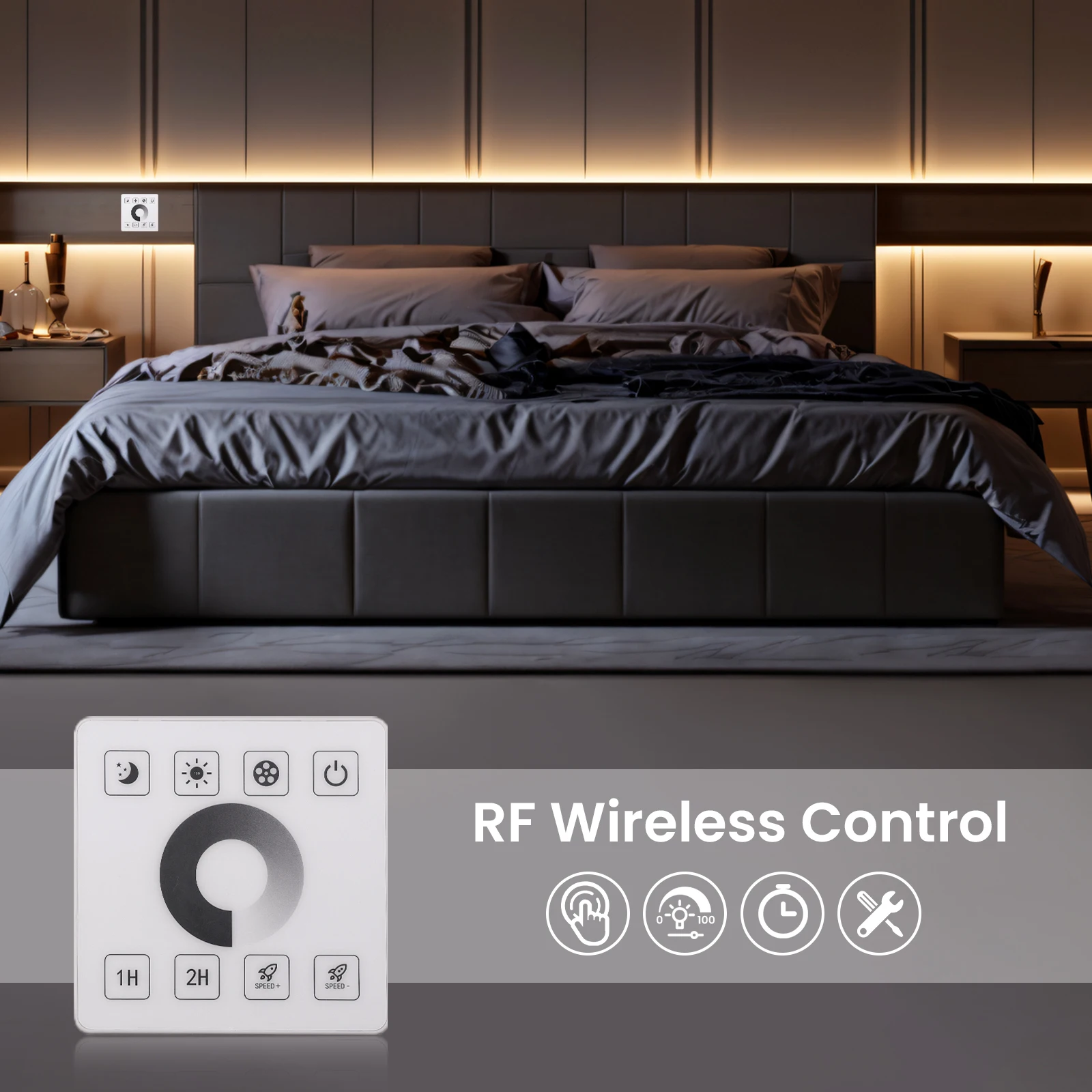 A110V 220V Single Color Controller EU/UK/US/AU Set With Panel /23Key IR Remote Use For LED Strip