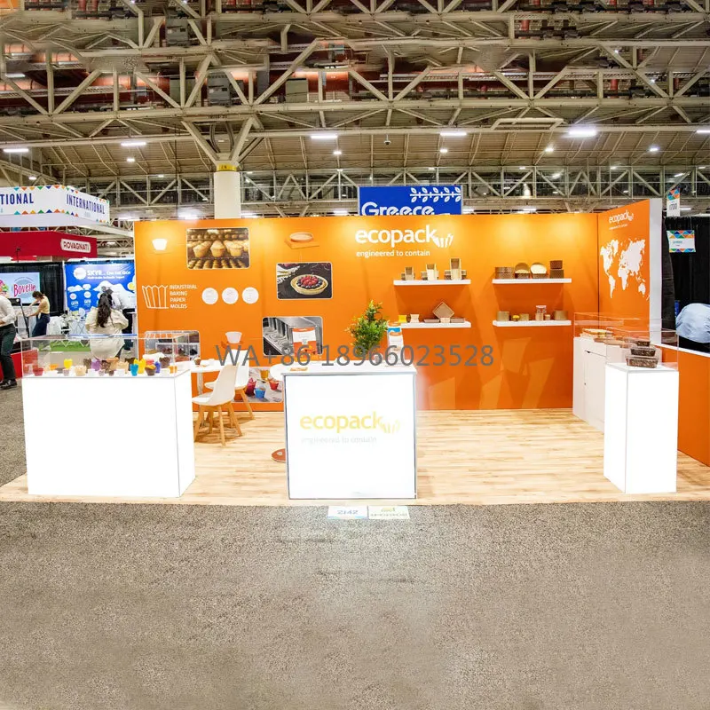 

10x20 Foot Expo Booth Trade Show Booth Displays Fair Stall Led Backlit Modular Exhibition Booth with Counter