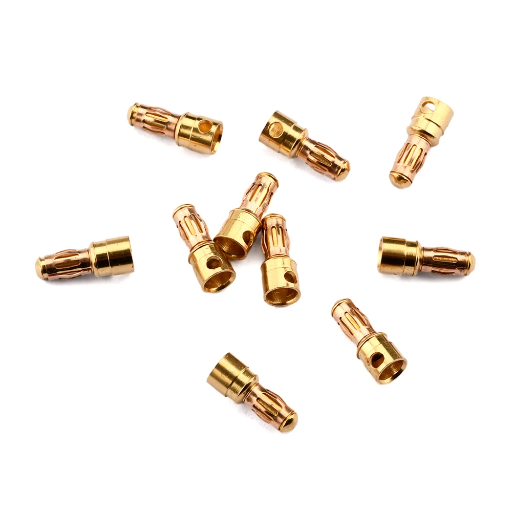 10 шт./пакет 3,5 мм DIY позолоченный штекер типа «банан» для RC ESC батарея двигатель клеммы части