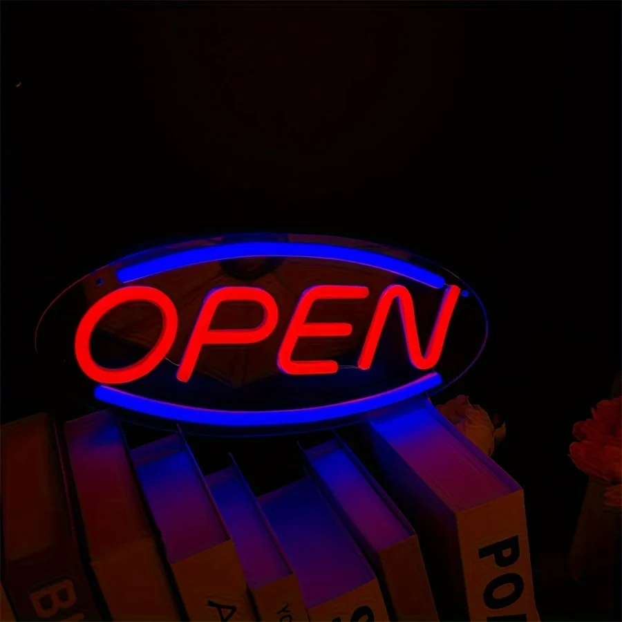 Offenes Neonschild, LED-Neonlicht für gewerbliche Wandleuchte, USB-betrieben, für Bars, Geschäfte, Cafés, Hotels im Freien