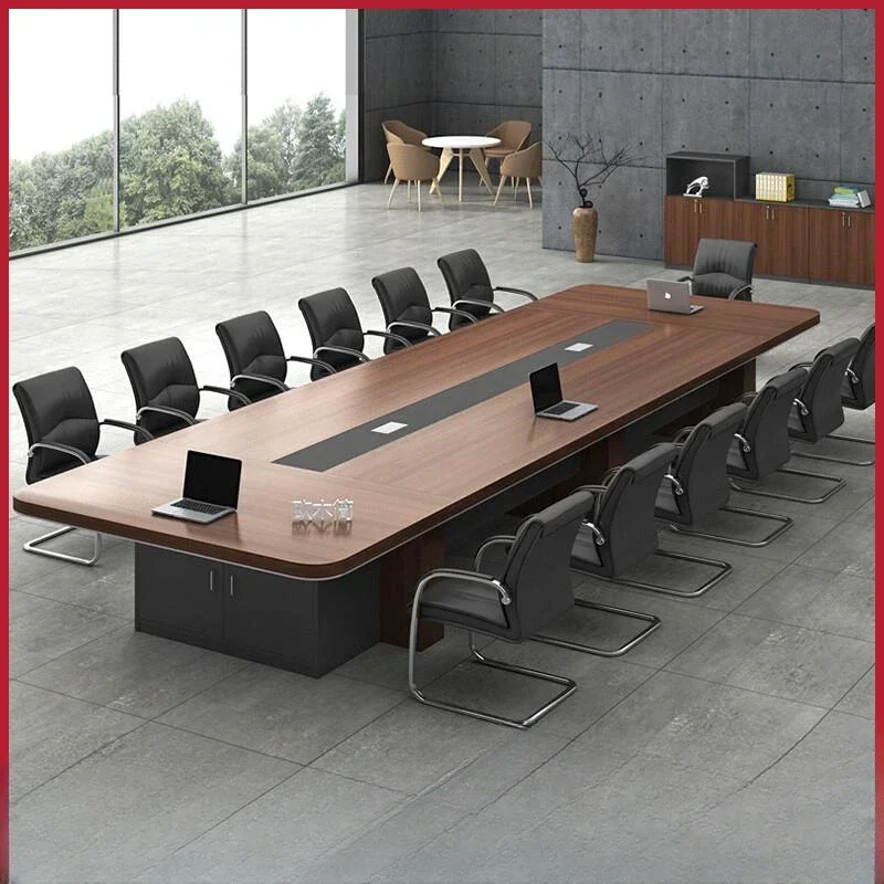 Office conference table long table simple modern large staff training table