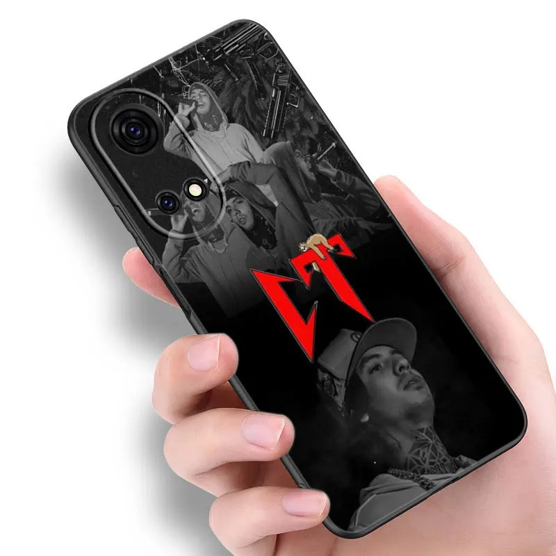 Raper Natanael Cano Black Phone Case For Honor 70 90 200 Magic 4 5 6 Lite X5 X6A Plus X6 X6S X7A X7B X8 X8A X8B X9 4G X9A X9B 5G