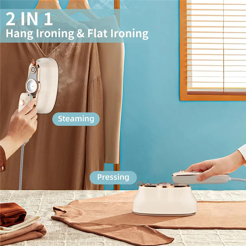 Ferro a vapor de viagem BAAO, vaporizador portátil para roupas, mini portátil, 180 °   Vaporizador de viagem giratório