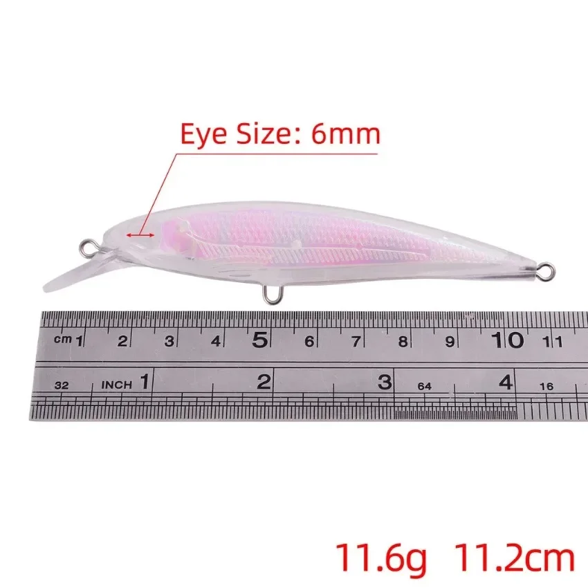 20pcs Blank Body Fishing Lure High Quality DIY Plastic Unpainted  Japan Crankbait Minnow Hard Baits Various Blank Bait