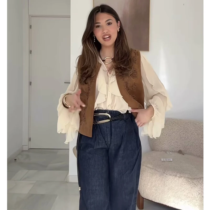 سترة جاكيتات نسائية ربيع 2025 ملابس خارجية جديدة أنيقة ريترو أنيقة سترة معطف نسائي سترة موضة الشارع معطف عطلة الشباب #2