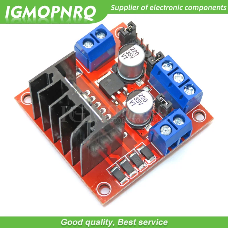 1 stücke dual h brücke dc schrittmotor antriebs controller platine modul l298n L-298N motorantrieb 35 v220uf