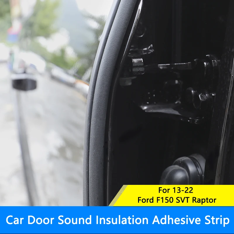 QHCP Car Front Door Sealing Strip Soundproof Door Sealing Noise Reducing Adhesive Strip For Ford F150 Raptor 2013-2022 Accessory