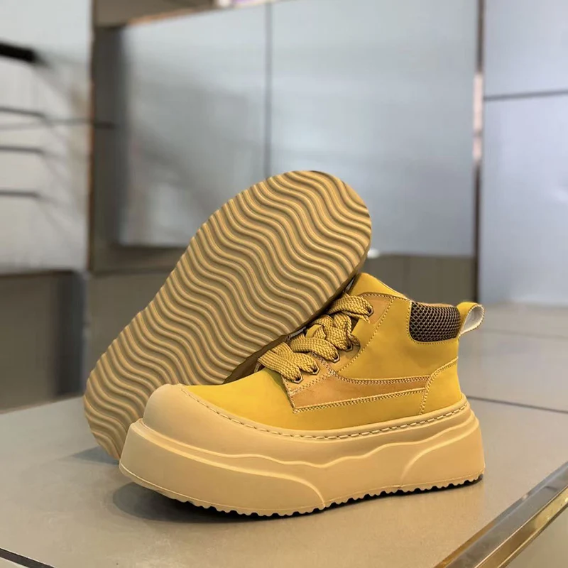 

Winter Men Boots Outdoor Leather Ankle Boots Designer Lightweight Couple Casual Boots Classic Handmade Boots Women Work Boots