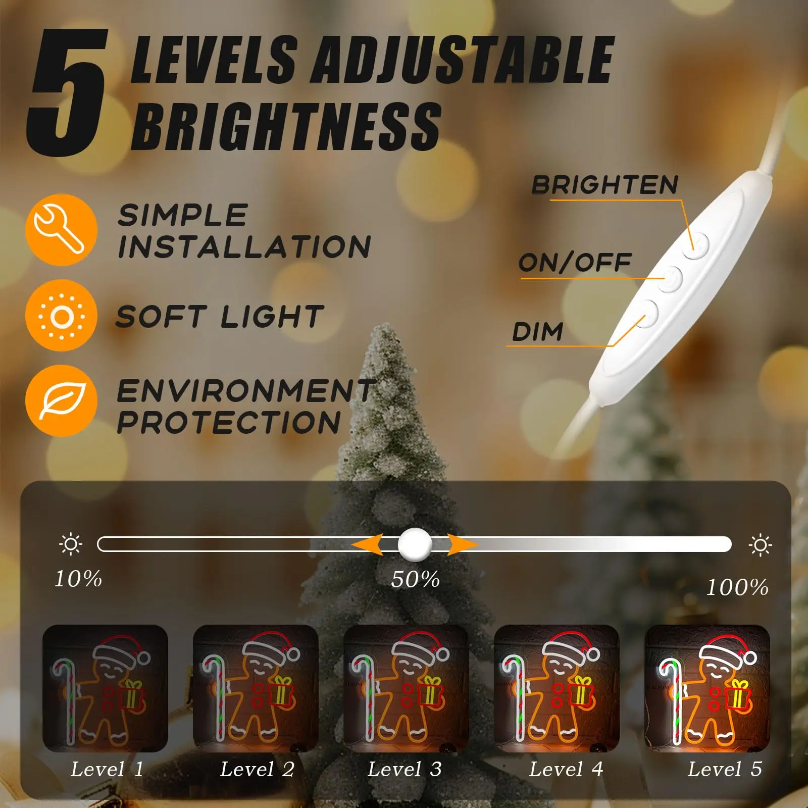 الزنجبيل رجل LED النيون تسجيل ل جدار ديكور عيد الميلاد عكس الضوء أضواء غرفة المعيشة غرفة الاطفال عطلة نافذة الحفلات هدية احتفالية