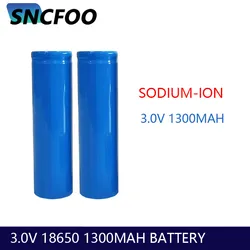 Sodium Ion Battery Cell 18650 3.0v 1300mah Rechargeable Power Battery For Electric Skateboard Electrical Tools Flashligh