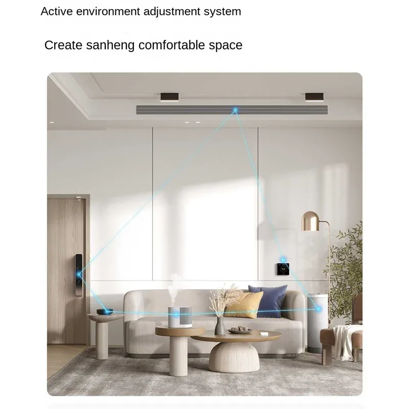 แผงมอนิเตอร์คุณภาพอากาศ aqara ใหม่ S1ตรวจวัดความชื้นในอากาศแบบทุกทิศทาง PM2.5 CO2ตรวจสอบอุณหภูมิสำหรับ homekit aqara Home APP