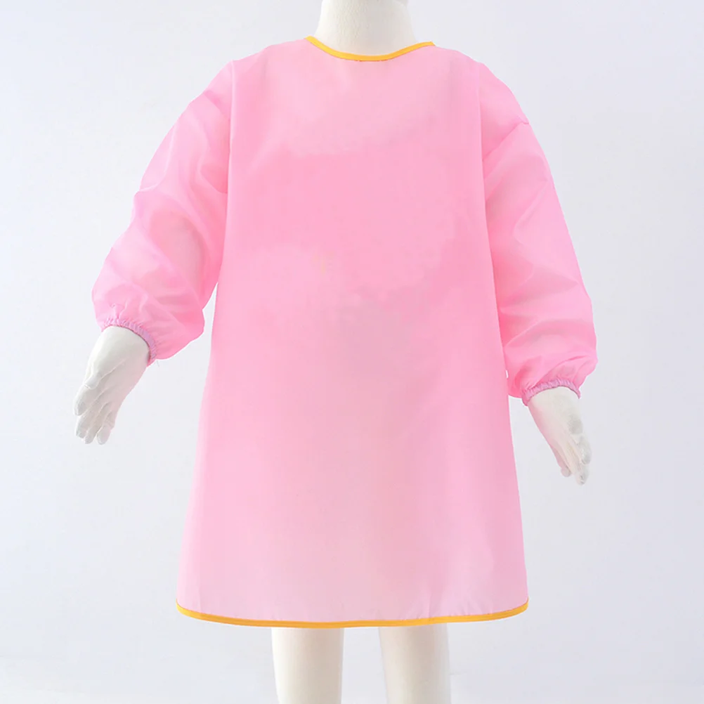 

Smock Waterproof Long-Sleeved Painting Apron for Children Pink 105-130cm Quick Dry Machine Washable and Hand Washable