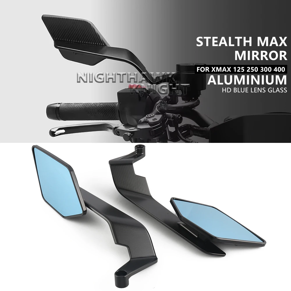 Für Yamaha XMAX 300 X-MAX 250 125 300 XMAX 400 Motorrad Stealth Max Seite Spiegel Zubehör Wind Flügel Aluminium rückspiegel