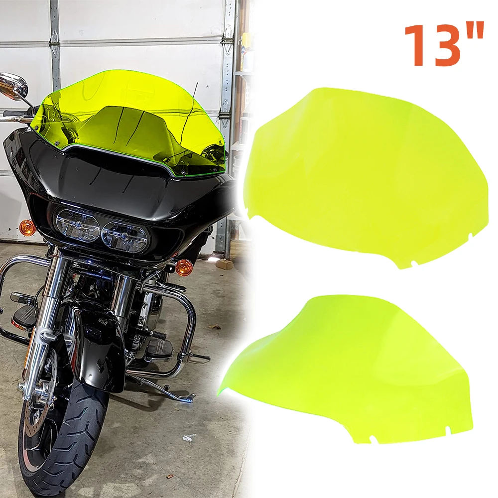 

13" Windshield Deflector Motorcycle Windscreens Upper Fairing For Harley Road Glide FLTRX FLTRXS FLTRK FLTRU FLTRUSE 2015-2022