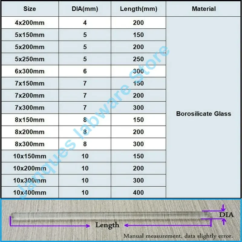 Imagem -06 - Haste de Agitação de Vidro Transparente Vara de Agitação de Laboratório Agitador de Vidro para Filtro Barra Guia de Líquido com 10 Peças Peças