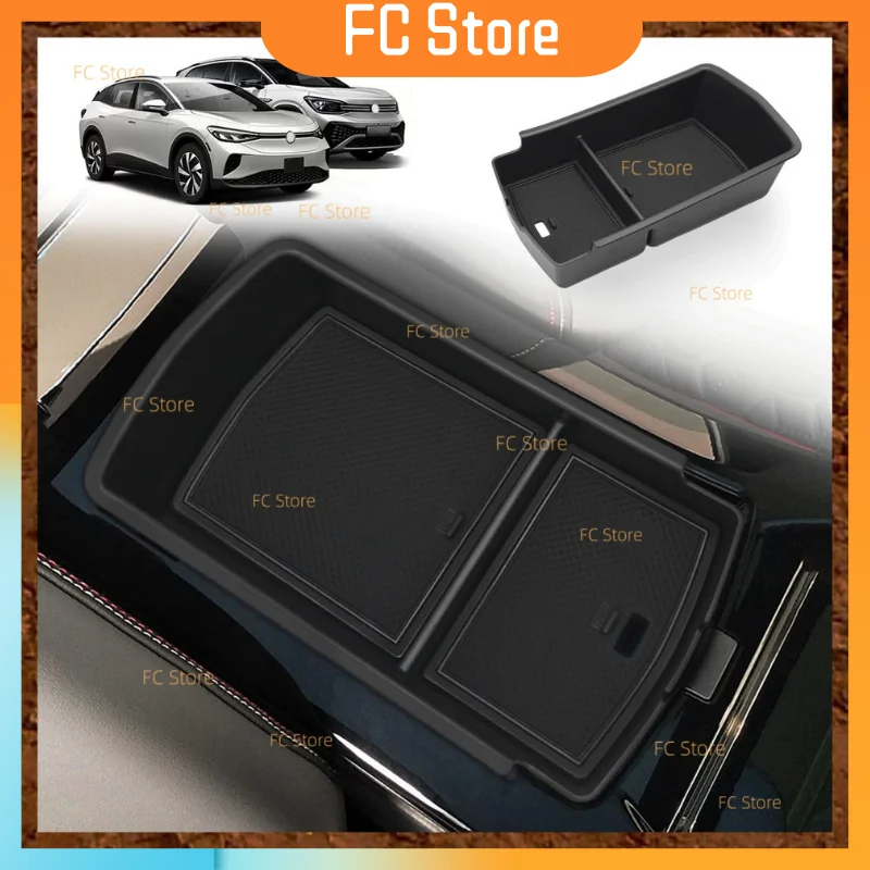 

Для VW ID.4 ID6 2023 2024 2025 ящик для хранения органайзер лоток для центральной консоли внутренние аксессуары для Volkswagen ID4 ID.6 2023+