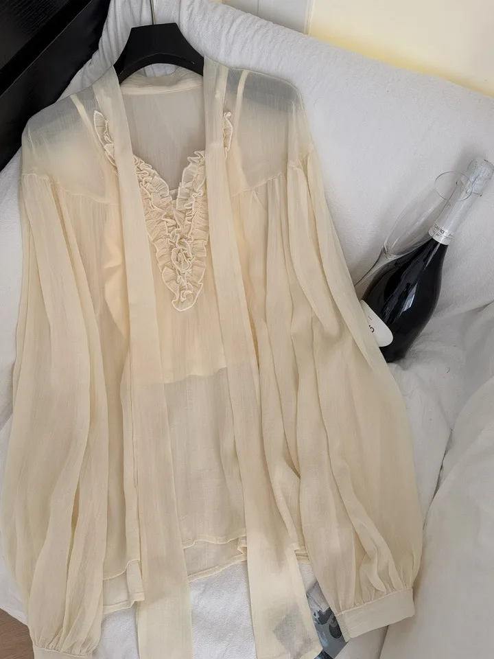 

Ele Gentle Wind Loose Sa, деревянный тонкий женский жилет на бретельках, топ, высококачественный комплект из двух предметов, женская мода