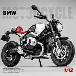 1:12 R NINE T Alloy Retro Sports Motorcycle Model Diecast Metal Street Racing Motorcycle Model Sound and Light Children Toy Gift