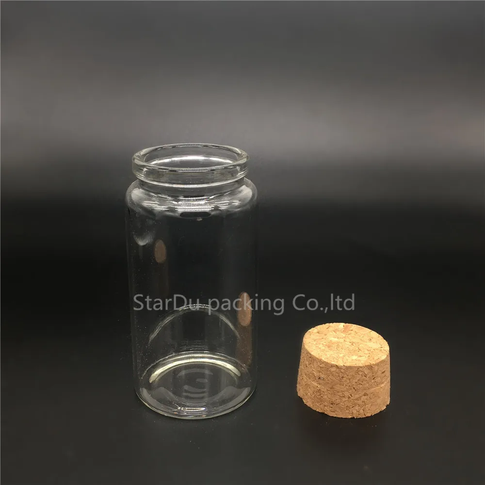 100ml Glass Bottle Sealed bottle,100g Cork Bottle Container Of High Quality Chemical Experiment Cork Jar 240pcs