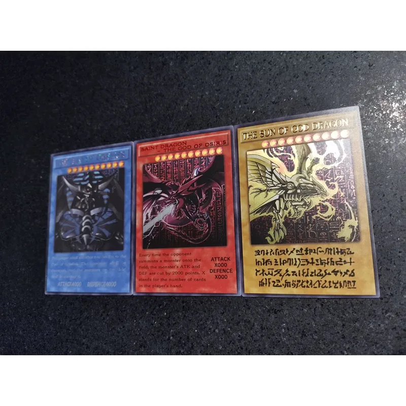 Anime ACG Card Yu-Gi-Oh gioco Battle Card regalo di compleanno di natale dio egiziano carte da collezione giocattoli per ragazzi