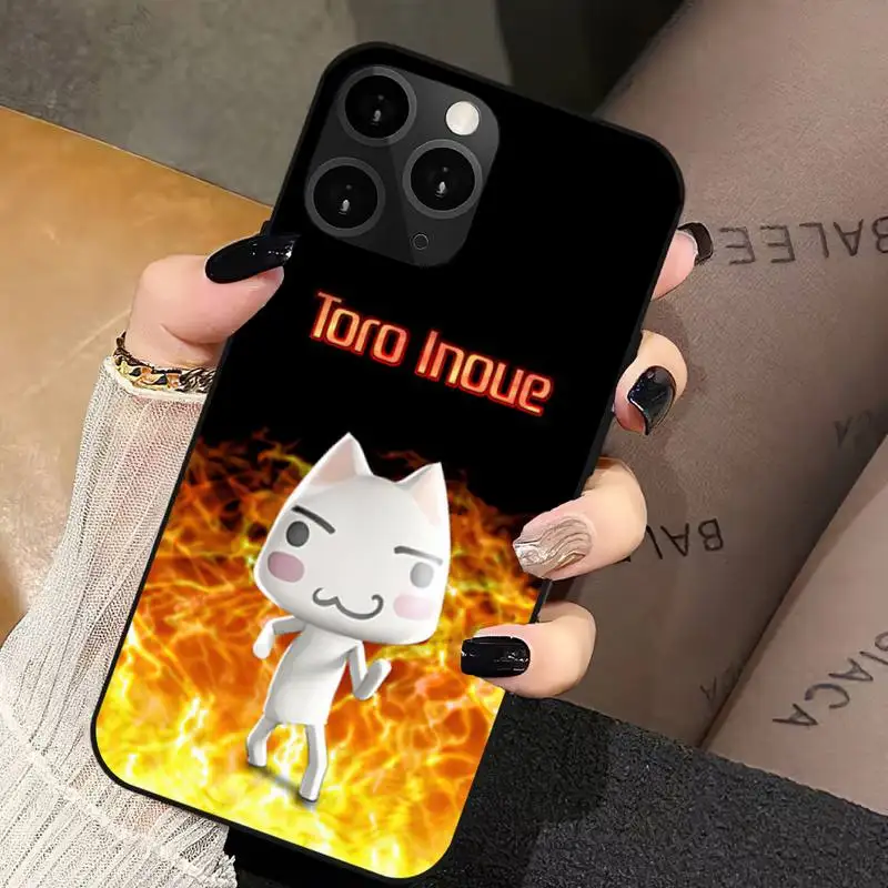 Cute Toro Inoue Cat Phone Case For iPhone 11 12 Mini 13 14 PRO XS MAX X XR 6 7 8  Plus Shell