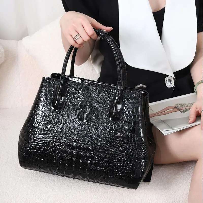 

New Fashion Brand Luxury Alligator Women Handbags Genuine Leather Ladies Shoulder Bags Female Real Natural Leather Crossbody Bag