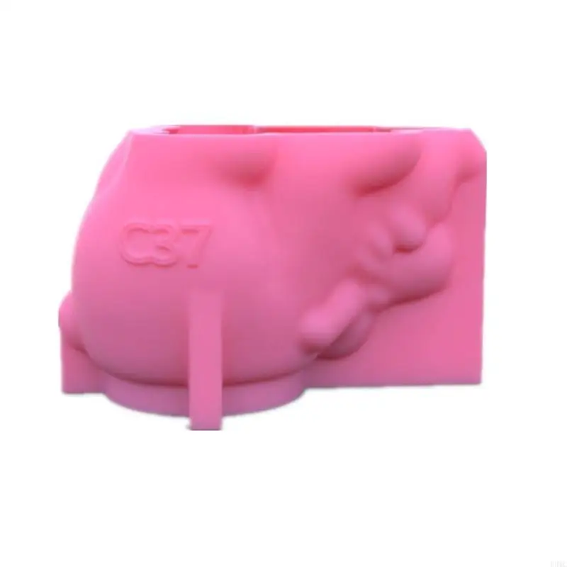 R3MC Vase Cement Mold Bear Flower Pot Silicone Resin Mold for Adults