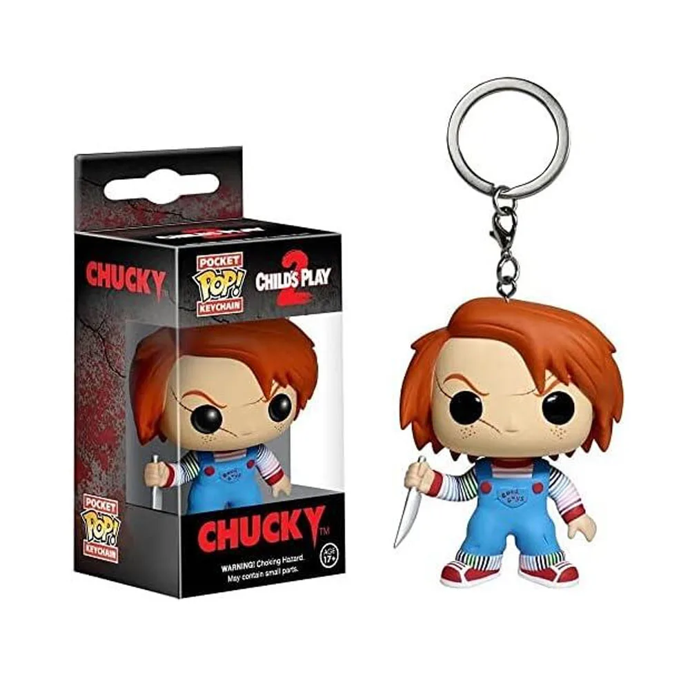 Funko Pop سلاسل المفاتيح أفلام الرعب تشاكي بيني- الفينيل ألعاب شخصيات الحركة البوب جيب سلاسل المفاتيح اللعب هدايا الهالوين