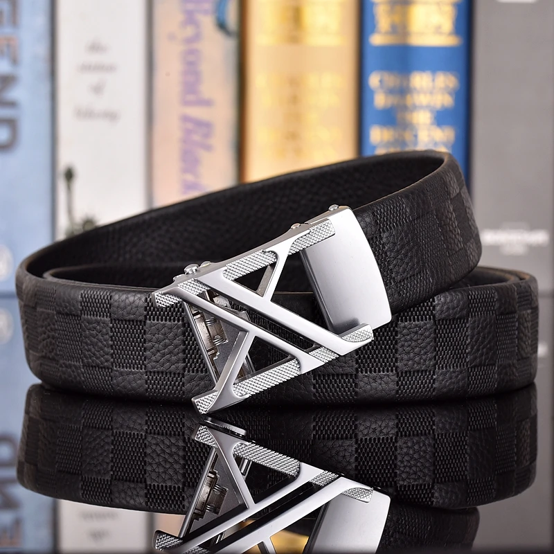 

2025 New Fashionable Men's Belt Leather Business Trend Casual Versatile Letter Graffiti