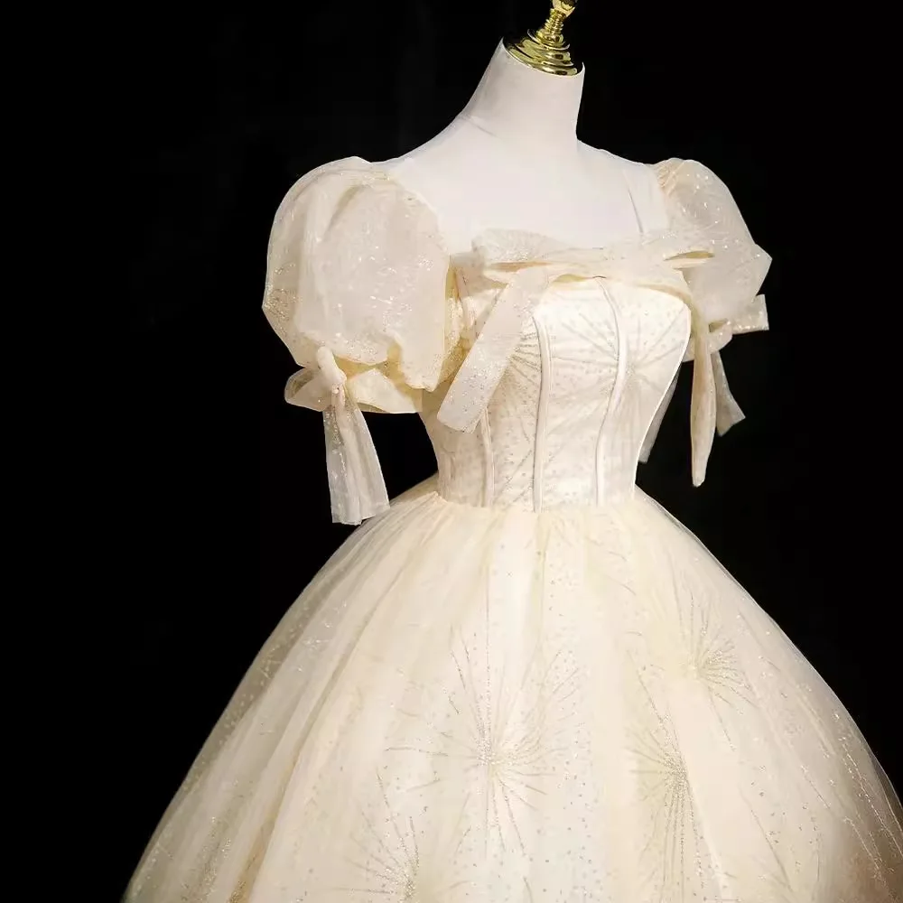 Vestido de quinceañera para mujer, vestido de baile de princesa de tul, vestidos de fiesta de graduación de cumpleaños con tutú de encaje, vestido de actuación en escenario