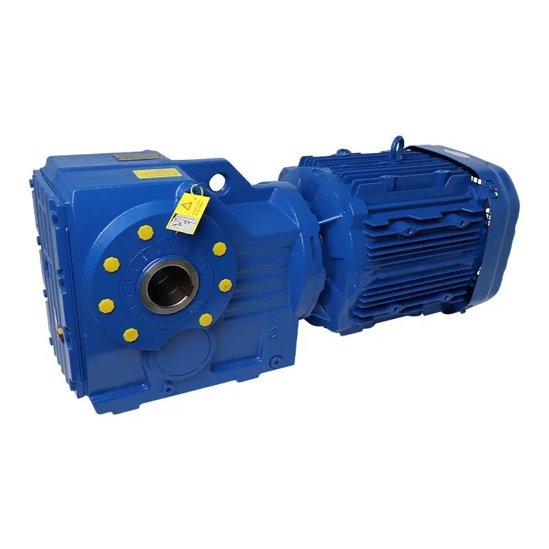 Helical gear spur bevel gear reducer right angle output servo motor variable frequency motor encoder