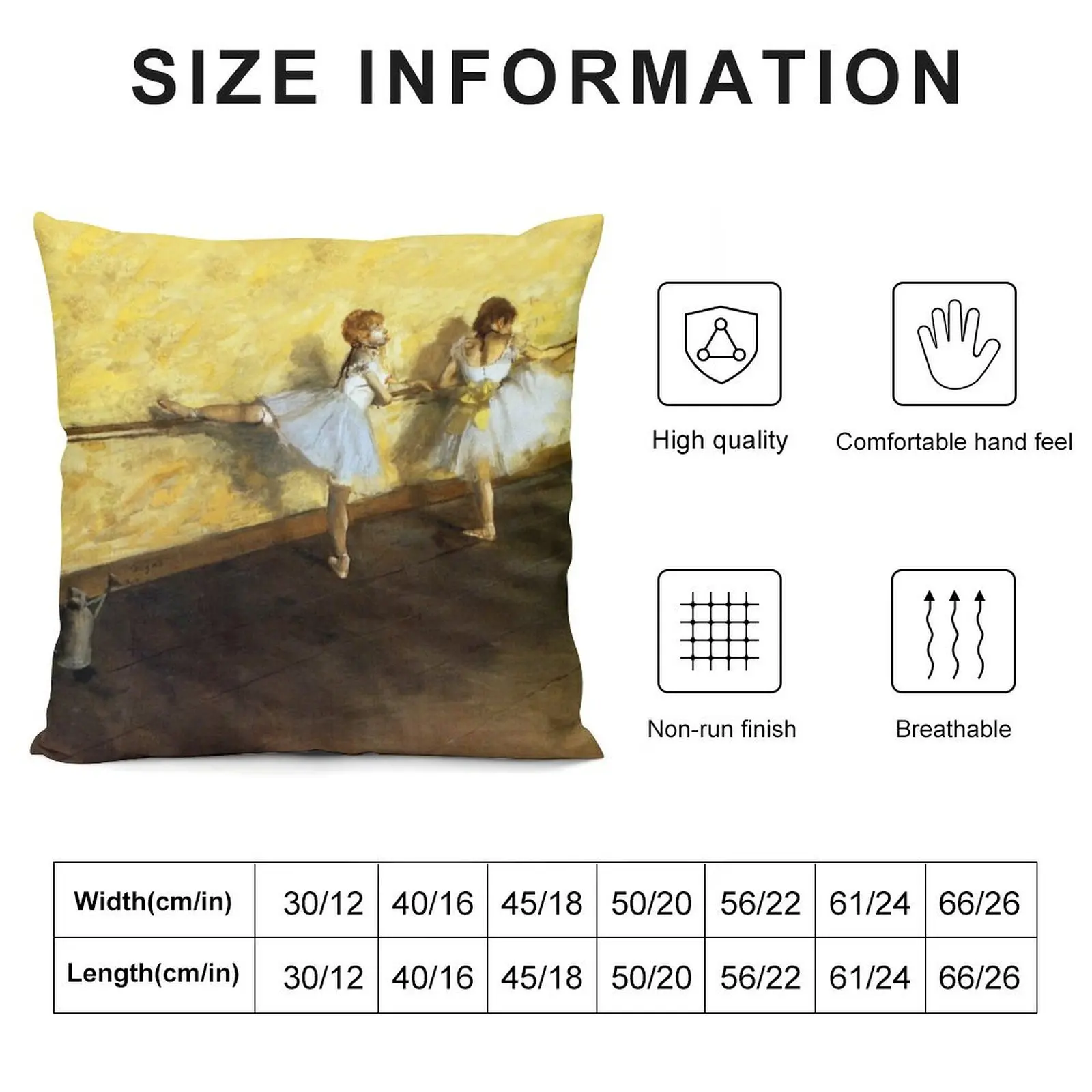 Edgar Degas - Dancers Practicing at the Barre - Ballet Throw Pillow Cushions Cover Sofa Pillow Cover pillow