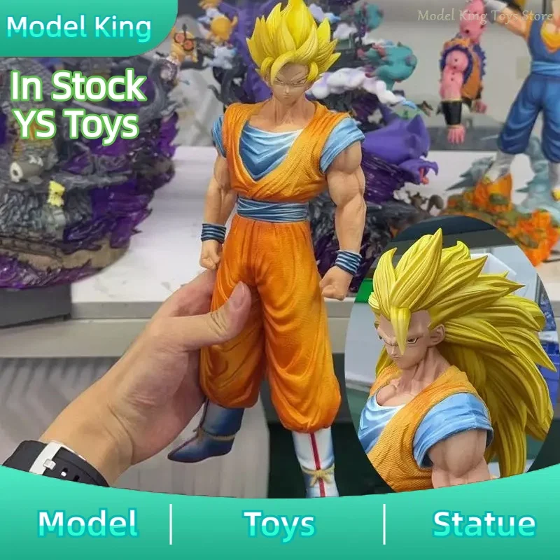 

In Stock 33CM YS studio Dragon Ball Son Goku Anime Figure Super Saiyan 2/3 Kakarotto figure PVC Statue Collection Model Toy Gift